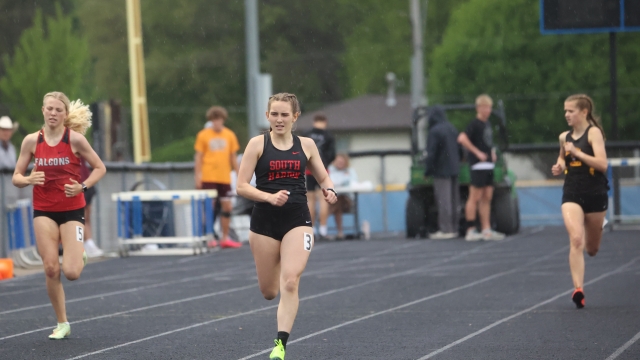 South Hardin junior Madison Stille placed second in the 400m dash at the Class 2A State Qualifying Meet in Dike on Thursday, qualifying herself for State for the second time in her high school career. 